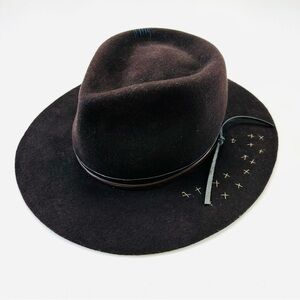 Blackburn & Raymond brown wool felt hat womens Large